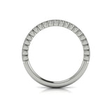 Springer's Forever Wedding Band Springer's Forever by Vlora 18K White Gold Vintage-Inspired Stackable Diamond Band