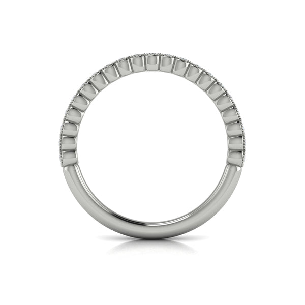 Springer's Forever Wedding Band Springer's Forever by Vlora 18K White Gold Vintage-Inspired Stackable Diamond Band