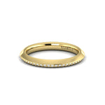 Springer's Forever Wedding Band Springer's Forever by Vlora 18K Yellow Gold Contoured Pavé Diamond Band