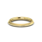 Springer's Forever Wedding Band Springer's Forever by Vlora 18K Yellow Gold Contoured Pavé Diamond Band