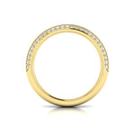 Springer's Forever Wedding Band Springer's Forever by Vlora 18K Yellow Gold Contoured Pavé Diamond Band