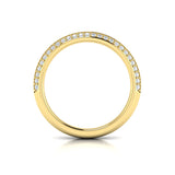 Springer's Forever Wedding Band Springer's Forever by Vlora 18K Yellow Gold Contoured Pavé Diamond Band