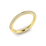 Springer's Forever Wedding Band Springer's Forever by Vlora 18K Yellow Gold Contoured Pavé Diamond Band
