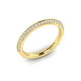 Springer's Forever Wedding Band Springer's Forever by Vlora 18K Yellow Gold Contoured Pavé Diamond Band