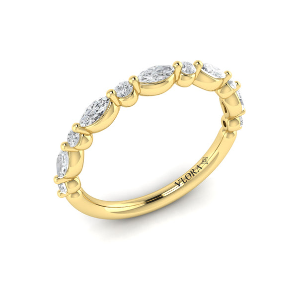 Springer's Forever Wedding Band Springer's Forever by Vlora 18K Yellow Gold Harmony Stackable Diamond Band