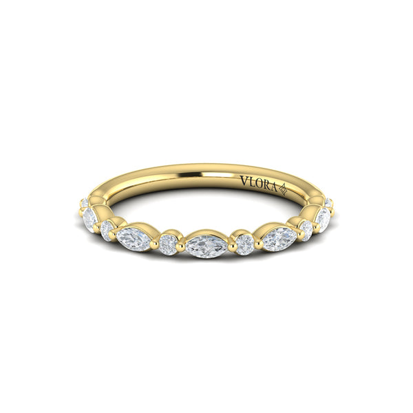 Springer's Forever Wedding Band Springer's Forever by Vlora 18K Yellow Gold Harmony Stackable Diamond Band