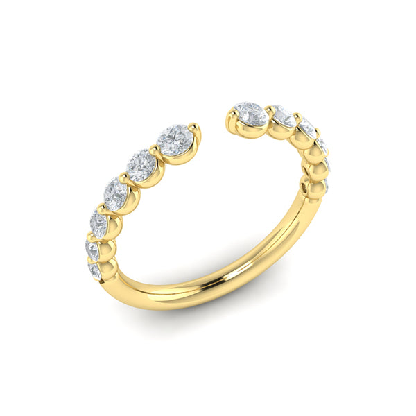 Springer's Forever Wedding Band Springer's Forever by Vlora 18K Yellow Gold Open Stackable Diamond Band