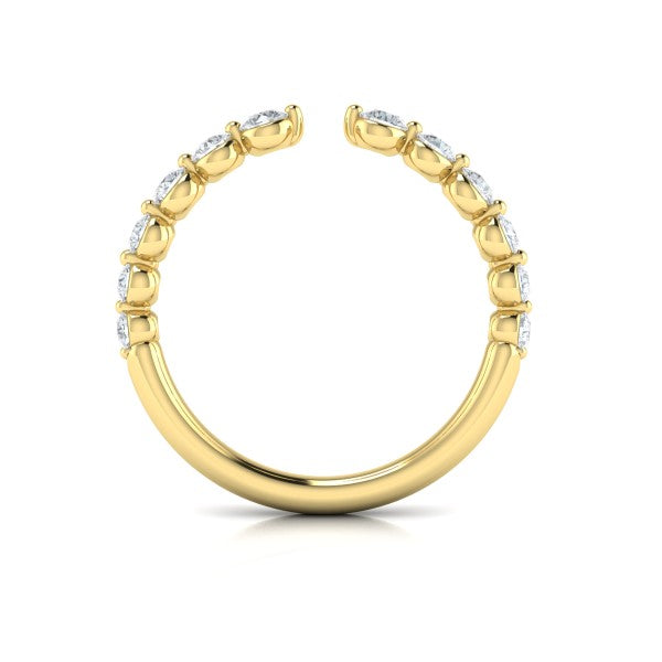 Springer's Forever Wedding Band Springer's Forever by Vlora 18K Yellow Gold Open Stackable Diamond Band