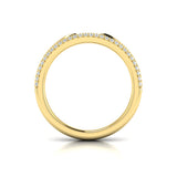 Springer's Forever Wedding Band Springer's Forever by Vlora 18K Yellow Gold Open Stackable Pavé Diamond Band