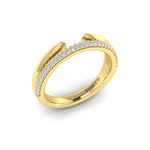 Springer's Forever Wedding Band Springer's Forever by Vlora 18K Yellow Gold Open Stackable Pavé Diamond Band