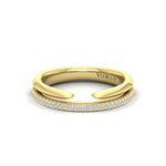 Springer's Forever Wedding Band Springer's Forever by Vlora 18K Yellow Gold Open Stackable Pavé Diamond Band