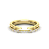 Springer's Forever Wedding Band Springer's Forever by Vlora 18K Yellow Gold Open Stackable Pavé Diamond Band