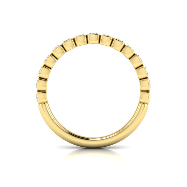 Springer's Forever Wedding Band Springer's Forever by Vlora 18K Yellow Gold Tile Stackable Diamond Band