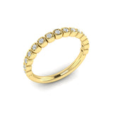 Springer's Forever Wedding Band Springer's Forever by Vlora 18K Yellow Gold Tile Stackable Diamond Band
