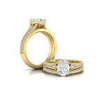 Springer's Forever Engagement Ring Springer's Forever by Vlora 18K Yellow Gold Vintage Splendor Oval Split Shank Engagement Ring Setting