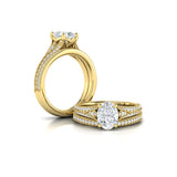 Springer's Forever Engagement Ring Springer's Forever by Vlora 18K Yellow Gold Vintage Splendor Oval Split Shank Engagement Ring Setting