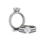 Springer's Forever Engagement Ring Springer's Forever by Vlora Platinum Elegant Classic Solitaire Engagement Ring Setting, for 6.5mm Round