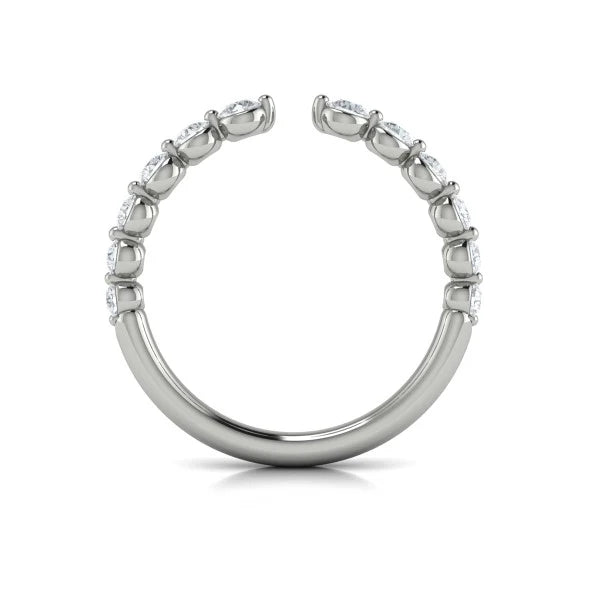 Springer's Forever Wedding Band Springer's Forever by Vlora Platinum Open Shank Diamond Wedding Band - 5/8ctw