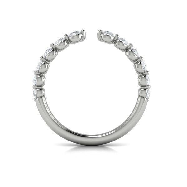 Springer's Forever Wedding Band Springer's Forever by Vlora Platinum Open Stackable Diamond Band