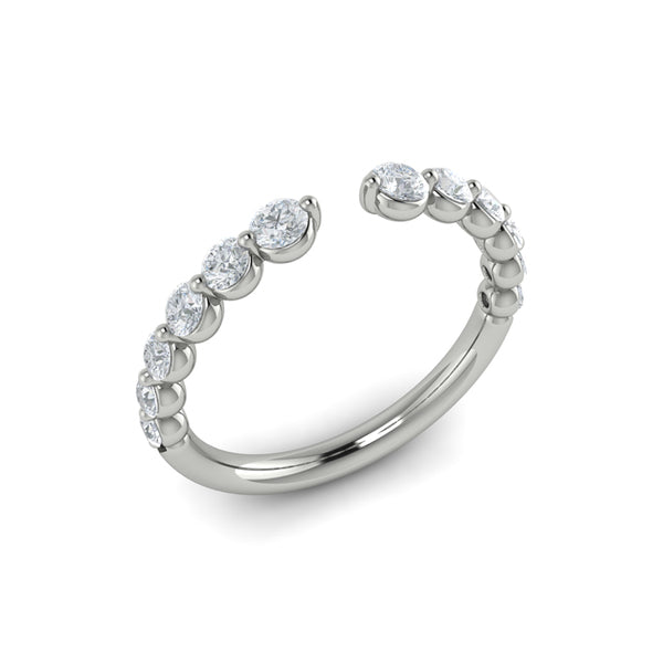Springer's Forever Wedding Band Springer's Forever by Vlora Platinum Open Stackable Diamond Band