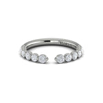Springer's Forever Wedding Band Springer's Forever by Vlora Platinum Open Stackable Diamond Band