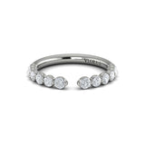 Springer's Forever Wedding Band Springer's Forever by Vlora Platinum Open Stackable Diamond Band
