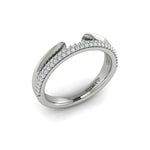 Springer's Forever Wedding Band Springer's Forever by Vlora Platinum Open Stackable Pavé Diamond Band
