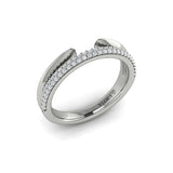 Springer's Forever Wedding Band Springer's Forever by Vlora Platinum Open Stackable Pavé Diamond Band