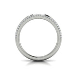 Springer's Forever Wedding Band Springer's Forever by Vlora Platinum Open Stackable Pavé Diamond Band