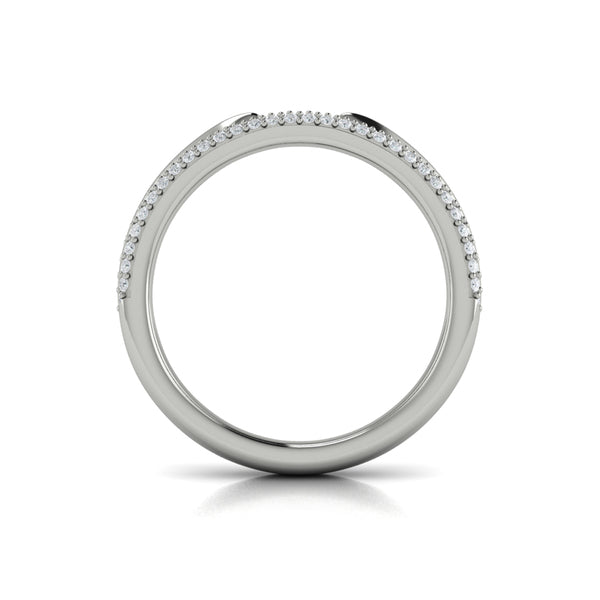 Springer's Forever Wedding Band Springer's Forever by Vlora Platinum Open Stackable Pavé Diamond Band