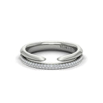 Springer's Forever Wedding Band Springer's Forever by Vlora Platinum Open Stackable Pavé Diamond Band