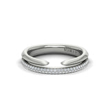 Springer's Forever Wedding Band Springer's Forever by Vlora Platinum Open Stackable Pavé Diamond Band