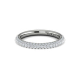 Springer's Forever Wedding Band Springer's Forever by Vlora Platinum Pavé Profile Stackable Diamond Band