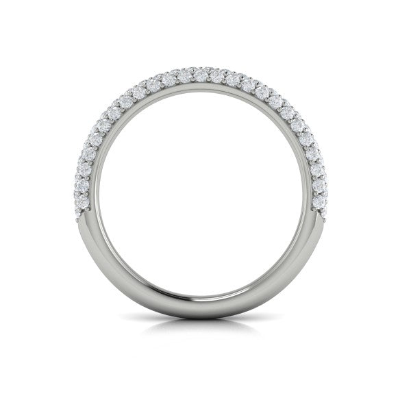 Springer's Forever Wedding Band Springer's Forever by Vlora Platinum Pavé Profile Stackable Diamond Band