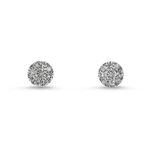 Springer's Forever Earrings Springer's Forever Platinum Diamond Cluster Stud Earrings - 0.50ctw