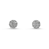 Springer's Forever Earrings Springer's Forever Platinum Diamond Cluster Stud Earrings - 0.50ctw