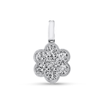 Springer's Forever Charms and Pendants Springer's Forever Platinum Diamond Flower Pendant - 1.00ctw