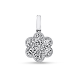 Springer's Forever Charms and Pendants Springer's Forever Platinum Diamond Flower Pendant - 1.00ctw