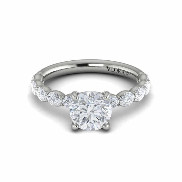 Springer's Forever Engagement Ring Springer’s Forever Reserve by Vlora Diamond Engagement Mounting in Platinum - .86 ctw