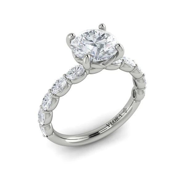 Springer's Forever Engagement Ring Springer’s Forever Reserve by Vlora Diamond Engagement Mounting in Platinum - .86 ctw