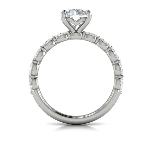 Springer's Forever Engagement Ring Springer’s Forever Reserve by Vlora Diamond Engagement Mounting in Platinum - .86 ctw