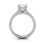 Springer's Forever Engagement Ring Springer’s Forever Reserve by Vlora Emerald Four-Prong Engagement Mounting in Platinum - .51 ctw