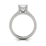 Springer's Forever Engagement Ring Springer’s Forever Reserve by Vlora Emerald Four-Prong Engagement Mounting in Platinum - .51 ctw
