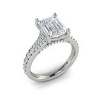 Springer's Forever Engagement Ring Springer’s Forever Reserve by Vlora Emerald Four-Prong Engagement Mounting in Platinum - .51 ctw