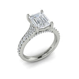Springer's Forever Engagement Ring Springer’s Forever Reserve by Vlora Emerald Four-Prong Engagement Mounting in Platinum - .51 ctw