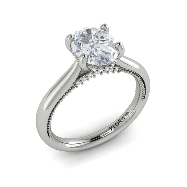 Springer's Forever Engagement Ring Springer’s Forever Reserve by Vlora Oval Four-Prong Semi-Mounting in Platinum