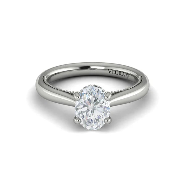 Springer's Forever Engagement Ring Springer’s Forever Reserve by Vlora Oval Four-Prong Semi-Mounting in Platinum