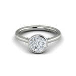 Springer's Forever Engagement Ring Springer’s Forever Reserve by Vlora Round Bezel Engagement Mounting in Platinum