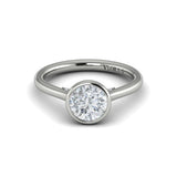 Springer's Forever Engagement Ring Springer’s Forever Reserve by Vlora Round Bezel Engagement Mounting in Platinum