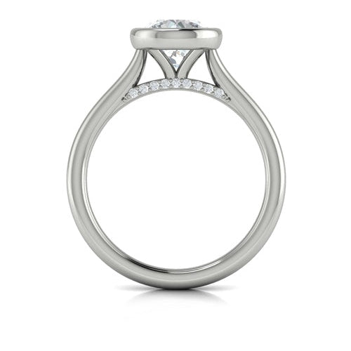 Springer's Forever Engagement Ring Springer’s Forever Reserve by Vlora Round Bezel Engagement Mounting in Platinum
